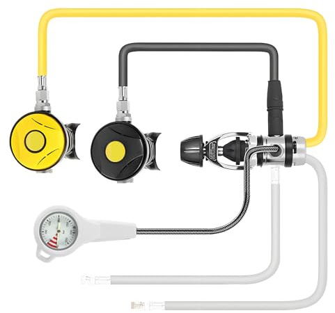 Precisely Scubas Tauchregler mit Manometer Tauchen 1. Stufe Regler für sichere Unterwassererkundung Professionelle Ausrüstung