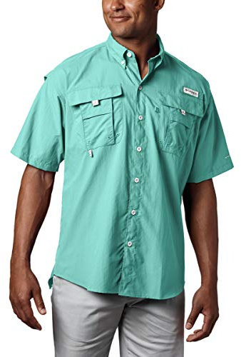 Columbia Herren PFG Bahama II Kurzarmshirt, Herren, Men's PFG Bahama™ II Short Sleeve Shirt, Gulf Stream, Large