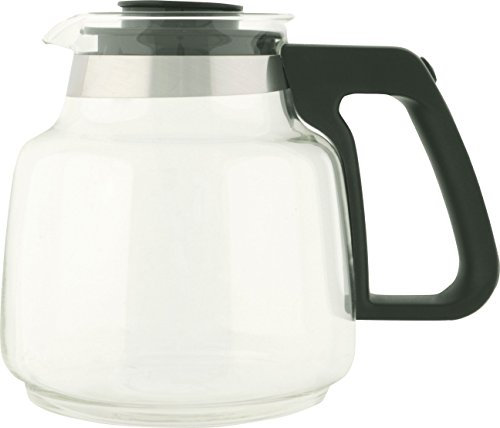 Melitta Verseuse en Verre, Capacité 1 Litre, Pour Cafetières à Filtres Aroma Excellent Steel Glass, Noir/Inox