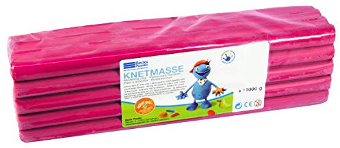 Becks Plastilin B100496 Knete, pink, 1000 g