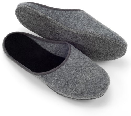 Pantofole in feltro Light, unisex, da adulto, taglie 36 – 47, Grigio (Gray), 39 EU