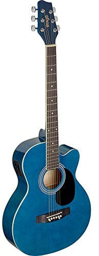 Stagg Akkustikgitarre Auditorium Elektroakustik blau