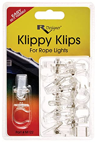 RV Designer Collection M122 Klippy Klips, Rope Light Clips 10 Pack