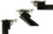 MS Beschläge® abklappbares Tischbein Möbelfuss Tischfuss Höhe 710mm (Schwarz)