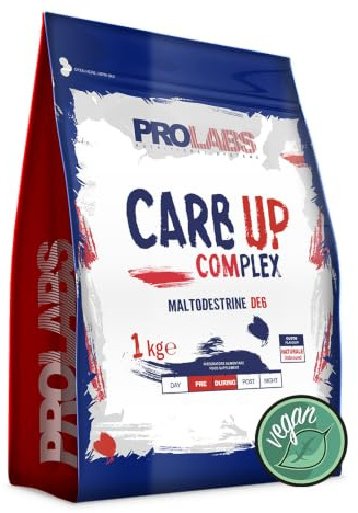PROLABS CARB UP - Maltodestrine in Polvere DE6 con 59,4g di Carboidrati a Lento Rilascio - Integratore Alimentare Energetico per Attività Alta Intensità, Alta Digeribilità 100% Vegan, 1kg Gusto Neutro