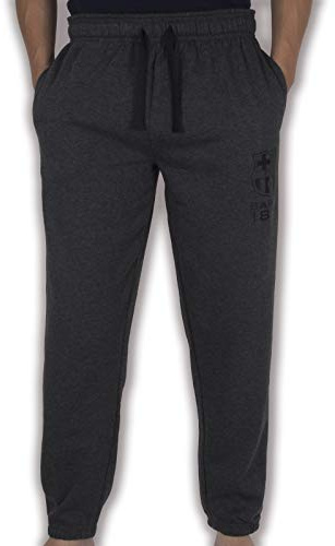 FC Barcelona Official Gift Mens Fleece Joggers Jog Pants Grey Large