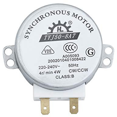 OUNONA TYJ50-8A7 Moteur synchrone tournant pour four à micro-ondes AC 220 V-240 V 4 tr/min 4 W CW/CCW