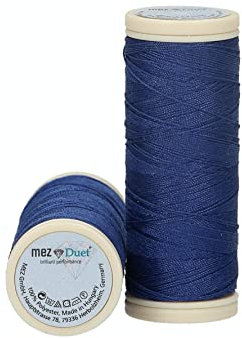 MEZ Duet Stärke 100 4644100-07629 blau Nähgarn, 100 % Polyester, 50m