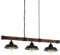 EGLO Pendellampe Oldbury, 3 flammige Vintage Pendelleuchte im Industrial Design, Hängelampe aus Stahl und Holz, Farbe: Schwarz, braun rustikal, Fassung: E27, L: 118 cm