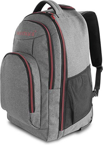 normani Trolley-Rucksack Schulrucksack | Rucksack mit Rollen und Trolleygriff | Handgepäck 30 L Farbe Rot