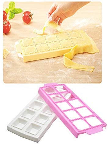 FantasyDay Antihaftbeschichtung Silikon Ravioli Ausstecher Set, Knödel-Hersteller Pierogie Ravioliformer Knödelform Tortellini Form- Ravioli-Stempel, Raviolischneider Gebäck-Werkzeug, Dumpling Maker
