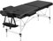 Yaheetech Foldable Massage Bed Portable Lash Table Beauty Bed Professional Salon Spa Table Aluminum 60 cm Width 2 Section Black