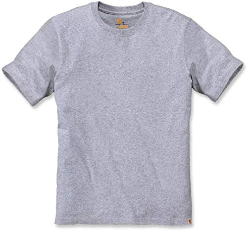 Carhartt Herren Relaxed Fit, schweres, kurzärmliges T-Shirt, Grau meliert, M