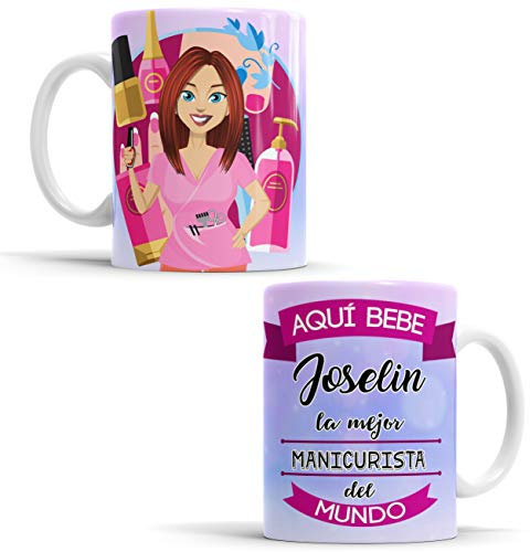 Taza Personalizada para la Mejor Manicurista del Mundo - Regalo Original de Cerámica de 350 ML