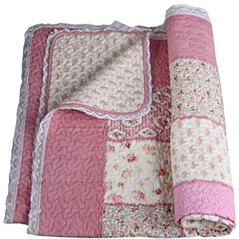 Patchworkdecke Shabby Quilt 150x200cm Tagesdecke Steppdecke Überwurf Wohndecke kds028 Palazzo Exklusiv