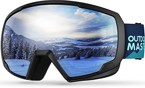 OutdoorMaster Kids Ski Goggles, Snowboard Goggles - Jugend Schneebrillen - A0-Mitternacht