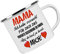 Crealuxe Emaille Tasse - Mama - ich habe versucht für dich - Kaffeetasse mit Motiv, Campingtasse, bedruckte Emailletasse mit Wunschtext, Spruch, Foto/Bild, Tasse personalisiert mit Name