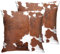 Entua 2 x Kissenbezüge, Rindsleder, dekorative Kissenbezüge, Bauernhoftiere, braun, Kuhhaut-Druck, 45,7 x 45,7 cm, Samt, quadratisch, für Sofa, Schlafzimmer
