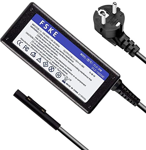 FSKE Ladegerät Surface Pro Ladekabel Netzteil 38.7W 15V 2.58A für Microsoft Surface Pro 3/Pro 4/Pro 5/Pro 6, Surface Book1/2, Surface Go AC Adapter