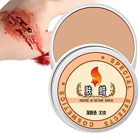 Jimtuze Scar Wax SFX Makeup | Modellierung Narbenwachs | Keine Reizung Halloween Hautton Gesicht Nase Kosmetik Modellierung Narbenwachs hautfreundlich für falsche Wunden