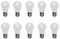 Aiwerttes 10er Pack 3W LED farbige Glühbirne E27 A50 Schraubkappe Warmweiß 3000K Glühbirne für Hochzeit Halloween Weihnachtsfeier Nicht dimmbar