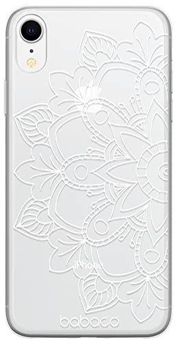 BABACO Funda para teléfono móvil de ERT Group para iPhone XR Original y con Licencia Oficial diseño Mandalas 005 Perfectamente Adaptada a la Forma del teléfono móvil, parcialmente Transparente
