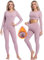 INNERSY Skiunterwäsche Damen Warm Thermounterwäsche Set Thermo Oberteil Leggings Thermowäsche (XS, Lila)