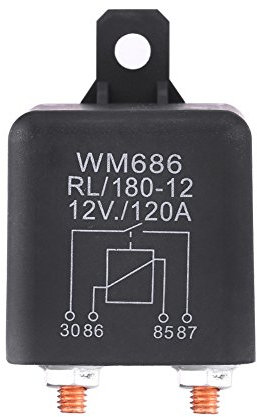 Dauerbetrieb Relais, 12V 120A 4-poliges EIN Aus Schalter Relais Geteilter Lade Relaisschalter für LKW, Boot, Marine