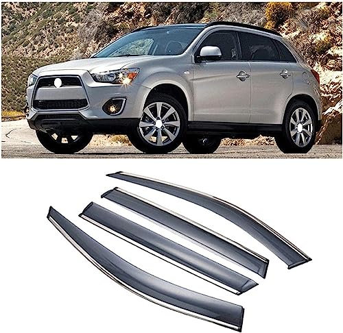 HMLTD 4 Stück ABS Windabweiser für Mitsubishi ASX 2010-2020, Einfache Montage Windabweiser vorne und hinten, Auto Sonnenschutz, Autozubehör
