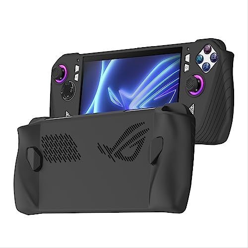 GIOPUEY Hülle für ASUS ROG Ally, Silikon-Material Weich Ultradünn Case, Slim Fit Wärmeableitung Handyhülle [Abriebfest] [rutschfest] - Black