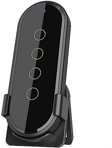 per Tuya ZigBee - Interruttore Smart Touch Senza Fili, per casa Intelligente, Interruttore di Scena Wireless, Telecomando a 4 Bande e 12 Scene, Colore: Nero