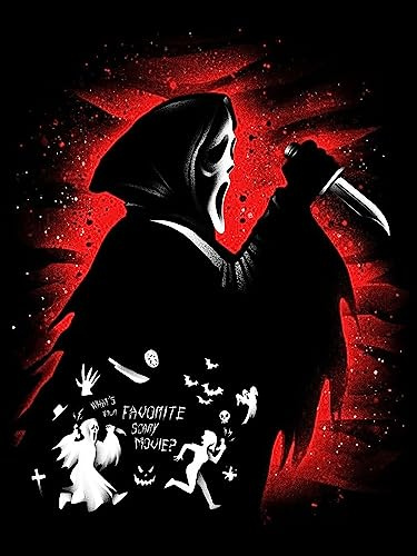 HUANNY DIY Diamond Art Ghostface Diamond Painting Scream, 5D Full Drill Cross Stitch Embroidery kit, Funny