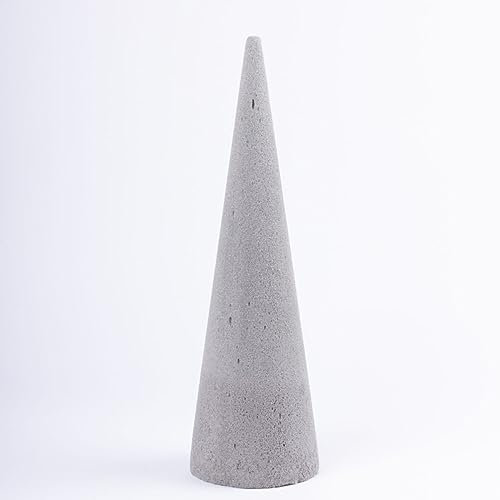artplants.de Steckschaum Kegel ZOILA für Kunstblumen, grau, 40 cm, Ø 12 cm - Steckmasse Kegel