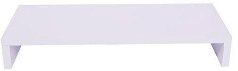 Yosoo Health Gear Soporte de Acrílico para Monitor, Soporte de Escritorio para Computadora Vertical Transparente, Soporte de Exhibición para Organizador de Escritorio LCD LED de Madera para (Blanco)