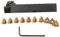Geieold Set Di Portautensili per Tornitura Da 20 Mm Mwlnr2020K08 + 10 Wnmg0804 Inserti In Metallo Duro