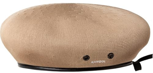 Kangol Tropic Monty Baskenmütze Beret Sommerbaske Damenbaske Herrenbaske Damen/Herren - Sommer Frühling-Sommer - M (56-57 cm) beige
