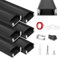 HOMMAND Profilé Aluminium LED, Aluminium Profilé LED 6 x 1m Forme en U, Profilé LED et Diffuseur LED avec Connecteur d'angle, Adhésif, Embouts et Clips de montage, Profile Alu pour Ruban LED