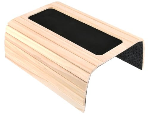 Couch Ablage Flexibel TIMESETL Ablage Couch Armlehne Sofa Tablett Armlehne aus Holz, Couch Lehnen Ablage, Sofa Tablett Tisch Rutschfeste, Sofatablett zum Getränken, Snacks, Fernbedienung, 34,5x43,5 CM
