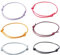 NYGGTYK Lot de 6 bracelets unis réglables, bracelets à tirer, bracelets tissés à la main, bracelets en fil de polyester ciré (couleur ), cordon