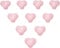 Noosverl 10 x Love Heart Shape Pink Cabinet Knobs Ceramic Heart Shape Cupboard Knobs Furniture Handles with Screw Wardrobe Handles for Child Bedroom Bathroom Kitchen