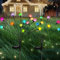 PATIOPIA Solarlampen für Außen Garten, 2 Stück 10 LEDs Wasserdicht Solarleuchten，Muticolor Glühwürmchen Solarleuchten für den Außenbereich, Terrasse, Hof, Weg, Garten (Farbwechsel)