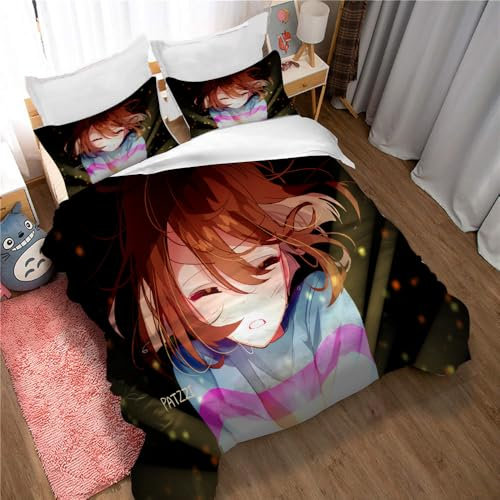 Ste-X Bettbezug Undertale Game Superweiche 100% Gebürstete Mikrofaser Mit Einer Qualität Von 110 G/m², 2 Kissenbezüge 80 X 80 cm (135x200cm,Undertale 03)