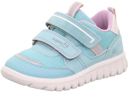 Superfit Mädchen Sport7 Mini Sneaker, Hellgrün Lila 7530, 24 EU