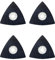 QLEUIFT 4 Pcs Sander Multitool 80mm Sanding Plate Optimal Accessory for Fein Multimaster, Bosch, Parkside, Ryobi, Worx, Workzone and More, Multifunctional Sandpaper for Tools
