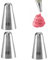 3 Pcs 6b Piping Nozzle,Cake Piping Tips,Cake Decorating Piping Nozzles,Cake Nozzles for Piping for Buttercream, Birthday Cake, Cupcake, DIY Art