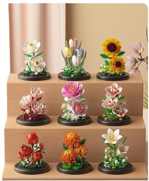 There are 2 mini flower and plant building block sets to choose from, which can be used as creative decorations or adult building block toys, and are compatible with LEGO bricks.