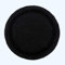 Homescapes Runde Badematte schwarz, Premium Badvorleger 80 cm, Badteppich Baumwolle mit Wende-Design