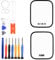 ERYNK Set di ricambio per Apple Watch Series 7 e 8 e 9 da 45 mm, in vetro frontale [con adesivo OCA] [senza schermo LCD/Screen] con set di attrezzi