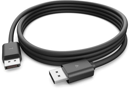 Dell DisplayPort 1.4 Cable – CB325D, 6ft (1.8m), Supports 8K @60Hz & 4K @120Hz, HDR, Plug & Play, Backward Compatible – Black