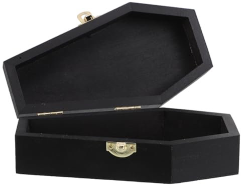 Yardwe Holz Aufbewahrungsbox für Haustierasche Deckel Gothic Halloween Dekoration Multifunktionale Kiste für Süßigkeiten Schmuck und Kleine Gegenstände